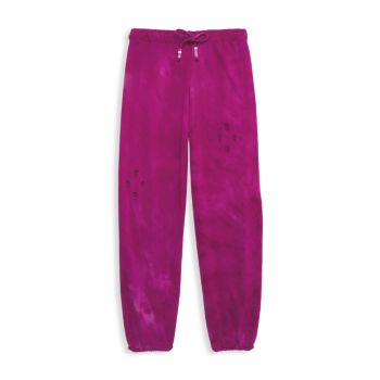 Little Girl's &amp; Girl's Distressed Joggers Flowers By Zoe