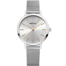 Классические женские часы BERING с сетчатым ремешком из нержавеющей стали - 13434-001 Bering