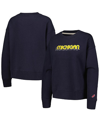 Женский темно-синий пуловер свободного кроя Michigan Wolverines League Collegiate Wear