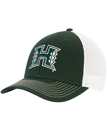 Men's The Green Hawaii Warriors Benchmark Trucker Adjustable Snapback Hat Game