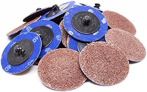 Benchmark Abrasives 2 Inch Sanding Discs Quick Change Aluminum Oxide - Sanding Discs, Drill & Die Grinder Sanding Disc - Deburring Polishing Rust Remover for Metal Paint Stripper (25 Pack), 24 Grit Benchmark Abrasives