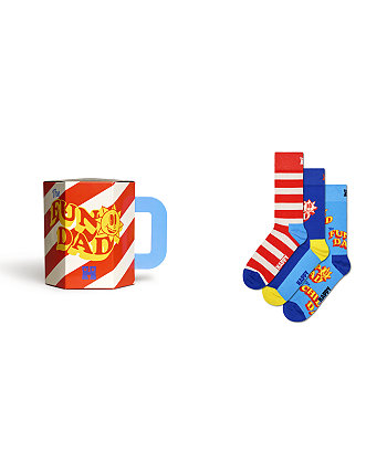 Подарочный набор мужских носков «Отец года», 3 шт. Happy Socks