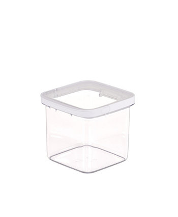 Perfect Seal Quick Seal Tritan and SAN 2.8 QT, 2.7 L Square, 6" Tall Airtight, Leak-resistant, Stackable Food Storage Containers Everyday Solutions