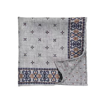 Шелковый нагрудный платок с абстрактным принтом Brunello Cucinelli