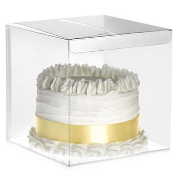 30-pack Clear Gift Boxes For Cake, Wedding, Baby Shower, Birthday Party (6x6 In) Juvale