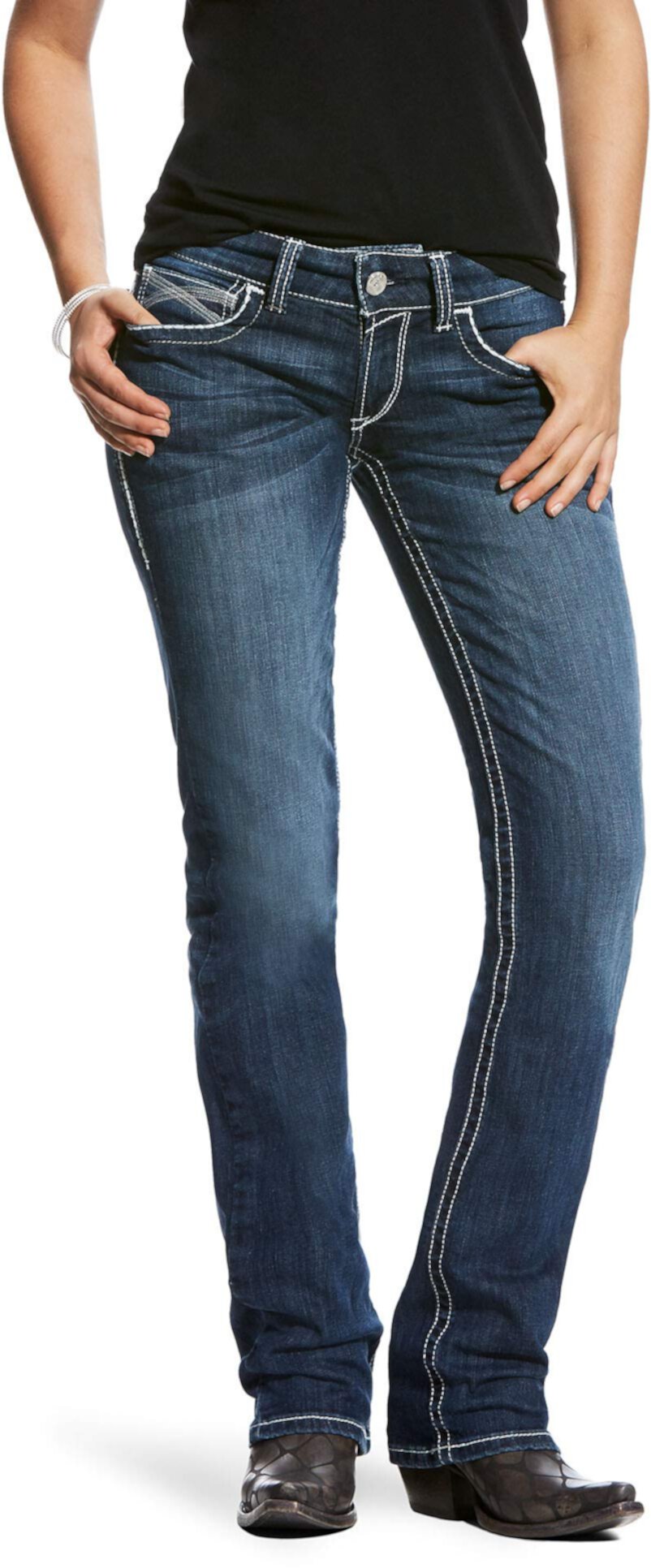 Женские прямые джинсы R.e.a.l со средней посадкой Ariat