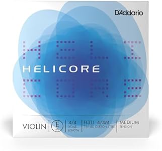 Струна для скрипки D'Addario Helicore 4/4 – простая стальная E, среднее натяжение, оптимальная играемость D'Addario