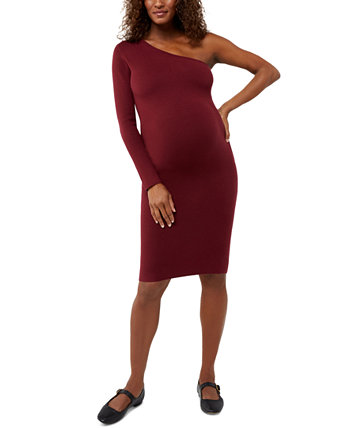 Трикотажное платье Supersoft на одно плечо для беременных Monrow