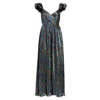 Плиссированное платье Imara с эффектом металлик SAYLOR
