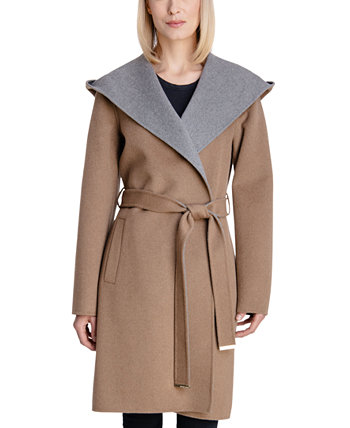 Женское двухцветное двустороннее пальто с поясом Michael Kors