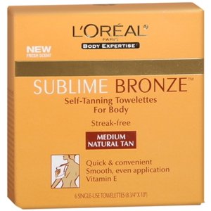 L'Oreal SUBLIME BRONZE Self-Tanning Towelettes For Body Medium Natural Tan 6 Each (Pack of 6) L'Oréal Paris