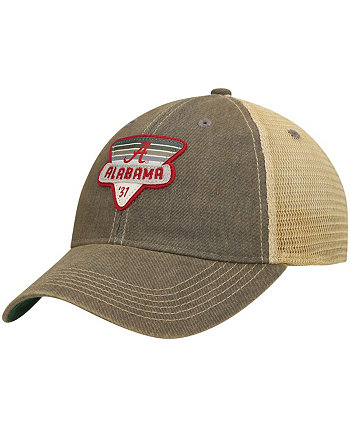 Мужская серая кепка Alabama Crimson Tide Legacy Point Old Favorite Trucker Snapback Legacy Athletic
