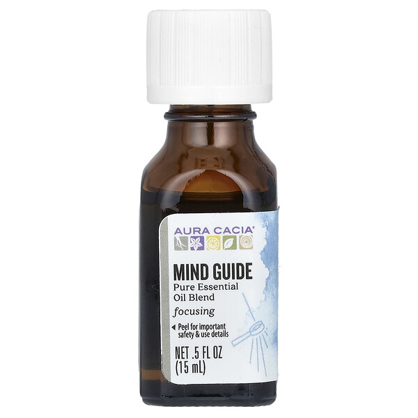 Pure Essential Oil Blend, Mind Guide, 0,5 жидкой унции (15 мл) Aura Cacia