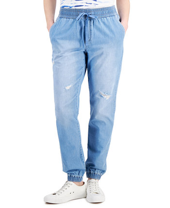 Хлопковые рваные спортивные джинсы, созданные для Macy's Style & Co