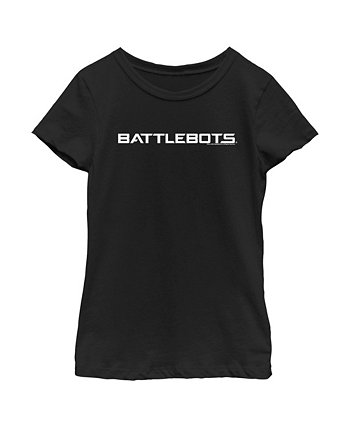 Girl's White Logo  Child T-Shirt Battlebots
