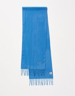Синий шерстяной шарф Moschino Moschino