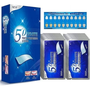 5D Teeth Whitening Strips 28 Strips Effective Teeth Whitener Teeth Whitening Strips for Teeth Sensitive, Reduced Sensitivity White Strips for Teeth Whitening Unbranded