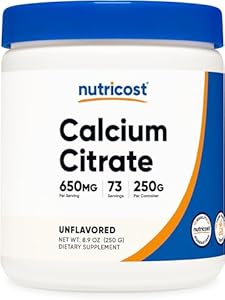 Nutricost Calcium Citrate Powder (250 Grams) Unflavored Nutricost