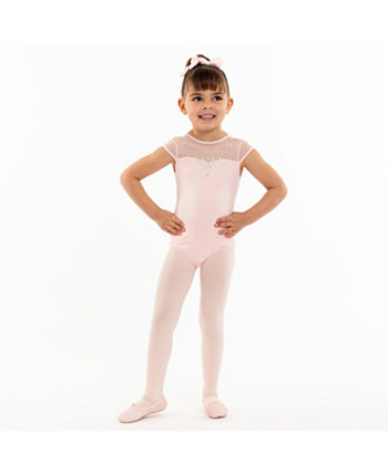 Toddler Girl Ballet Cap Sleeve Ballet Leotard With Jewel Neckline Flo Dancewear
