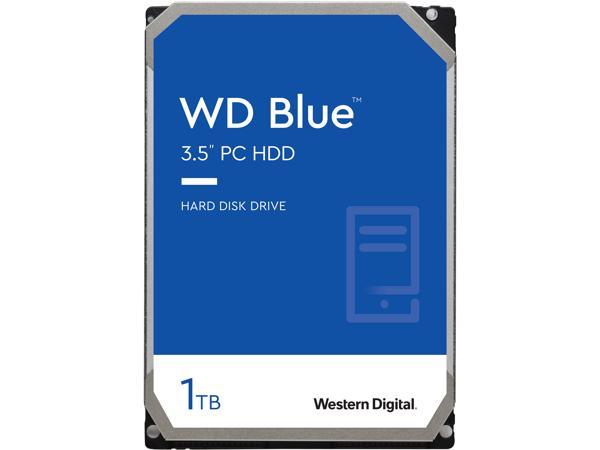Жесткий диск WD Blue 1 ТБ для настольных ПК — 5400 об/мин, SATA, 6 Гбит/с, кэш-память 64 МБ, 3,5 дюйма — WD10EZRZ Western Digital