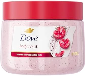 Dove Cherry & Chia Body Scrub Exfoliates and Deeply Nourishes for Smooth, Radiant Skin 15oz Dove