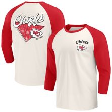Men's Darius Rucker Collection by Fanatics Red/White Kansas City Chiefs Raglan 3/4 Sleeve T-Shirt Darius Rucker Collection by Fanatics