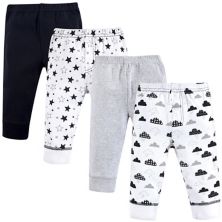 Hudson Baby Baby and Toddler Cotton Pants 4pk, Moon And Back Hudson Baby