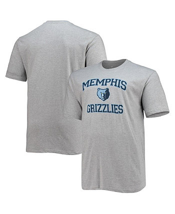 Men's Heathered Gray Memphis Grizzlies Big and Tall Heart & Soul T-shirt Profile