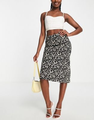 Love Triangle midi skirt in ditsy floral - part of a set Love Triangle