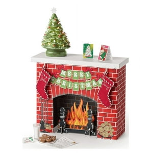 American Girl Julie's Christmas Fireplace for 18 Dolls American Girl