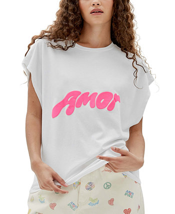 Женская футболка J Balvin Cotton с рисунком Amour Guess Originals