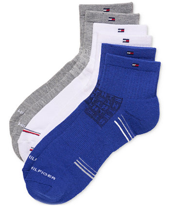 Мужские носки длиной четверть с мягкой подкладкой, разные модели, упаковка из 3 шт. Tommy Hilfiger