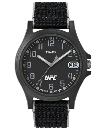 Мужские аналоговые часы UFC Apex из черного нейлона, 40 мм Timex