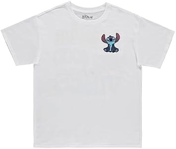 Женская футболка Disney с вышивкой Lilo и Stitch, 100% хлопок, размеры от XS до 3XL Disney