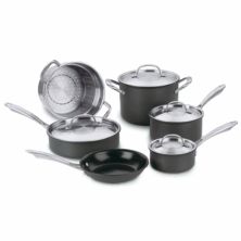 Cuisinart® 10-шт. Набор посуды с антипригарным покрытием Green Gourmet с жестким анодированием Cuisinart