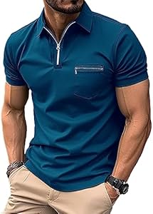 Men’s Classic Polo Shirt Casual Short Sleeve Plaid Splice T-Shirts Regular-Fit Business&Golf Polo Shirts EndoraDore