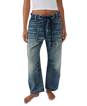 Женские хлопковые джинсы с низкой посадкой Moxie Barrel Free People