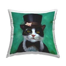 Stupell Home Decor Good Sir Top Hat Cat Throw Pillow Stupell Home Decor