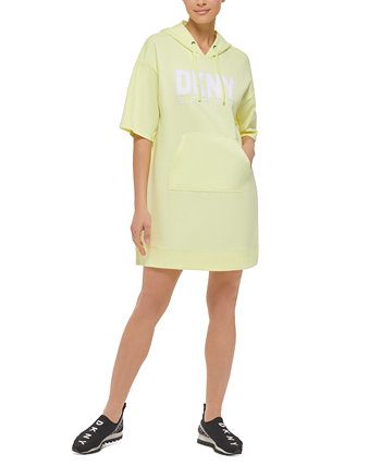 Женское платье с капюшоном с логотипом DKNY