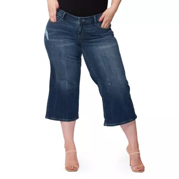 Укороченные джинсы Rosemary со средней посадкой SLINK JEANS