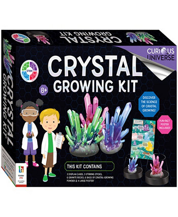 Научный набор для выращивания кристаллов. Наука и геология своими руками для детей. Сделайте свои собственные кристаллы и покажите их. Гранитные камни в комплекте. Навыки стеблей Curious Universe