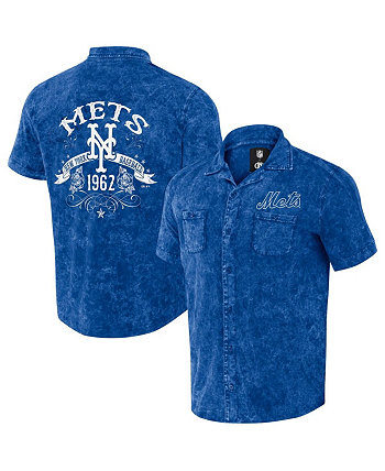 Мужская рубашка на пуговицах Darius Rucker Collection от Royal Distressed New York Mets Denim Team Color Fanatics