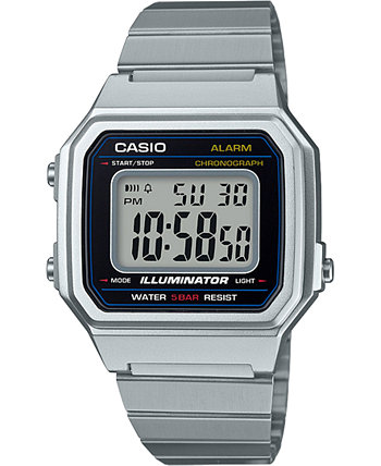 Мужские винтажные цифровые мужские часы с браслетом из нержавеющей стали 43,1 мм Casio