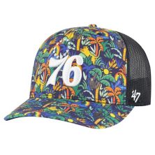 Men's '47 Navy Philadelphia 76ers Jungle Trucker Adjustable Hat Unbranded