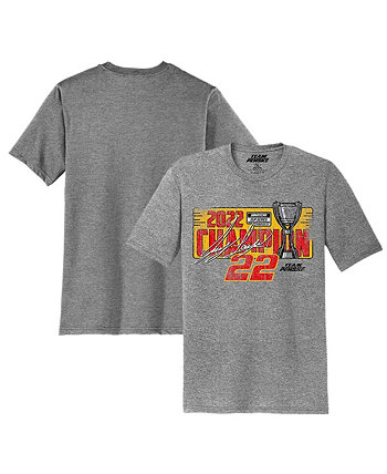 Мужская футболка Heather Grey Joey Logano Champion Lifestyle Cup Series 2022 NASCAR Team Penske
