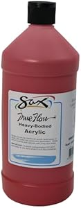 Sax - 409784 True Flow Heavy Body Acrylic Paint, 1 Quart, Bright Red Sax