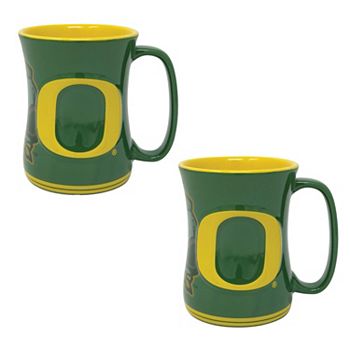 Oregon Ducks 16oz. Sculpted Barista Mug Two-Pack Indigo Falls