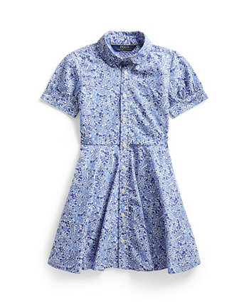 Платье-рубашка из поплина с цветочным принтом для девочек для малышей Ralph Lauren