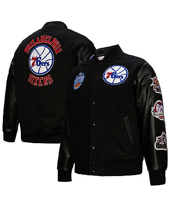 Утепленная мужская куртка с длинным рукавом Mitchell & Ness Philadelphia 76ers Hardwood Classics Mitchell & Ness