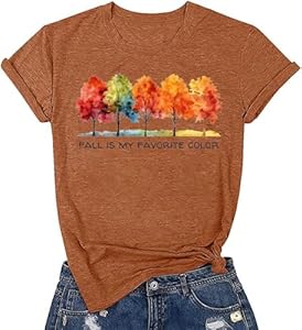 Женская Футболка Beopjesk Fall T-Shirt с графикой Тыквы для Хэллоуина и Дня Благодарения Beopjesk